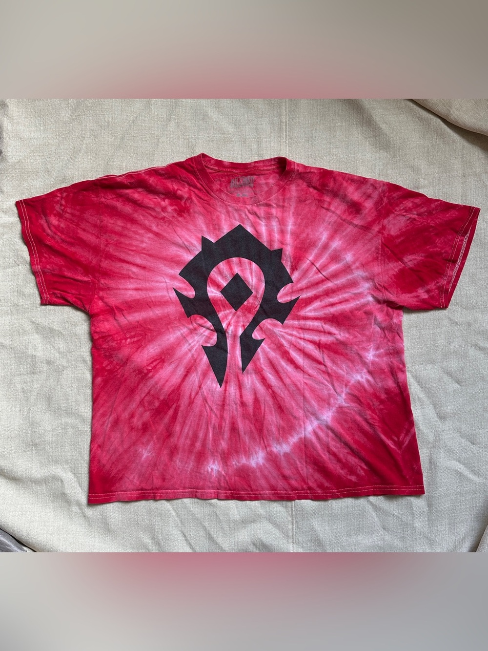 Blizzard World of Warcraft Horde Tie Dye T Shirt 2XL Gamer VTG/Y2K style